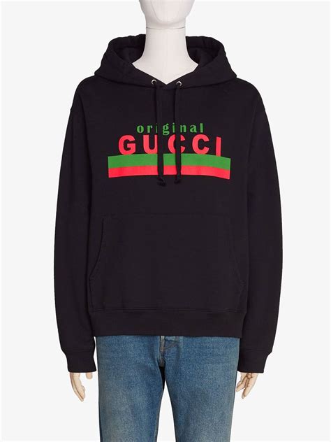 gucci hoodie logo print jacket|original Gucci hoodie.